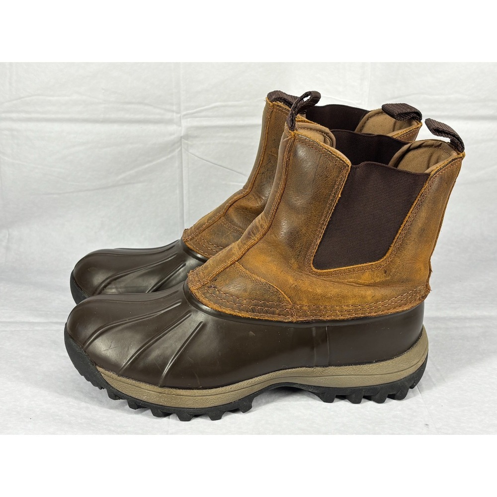 Cabelas 83-0505 Duck Boots Mens Brown Leather Thinsulate Grip Tread Hunting 13